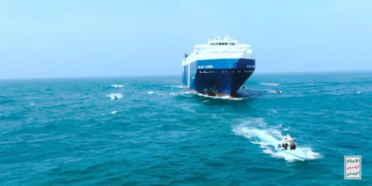 كانت في طريقا لفلسطين المحتلة…الجيش اليمني يستهدف سفينة نرويجية