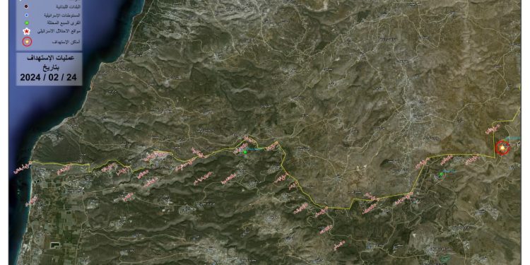 الحدود اللبنانية مع فلسطين…استهداف عدة مواقع و تجمعات الاحتلال