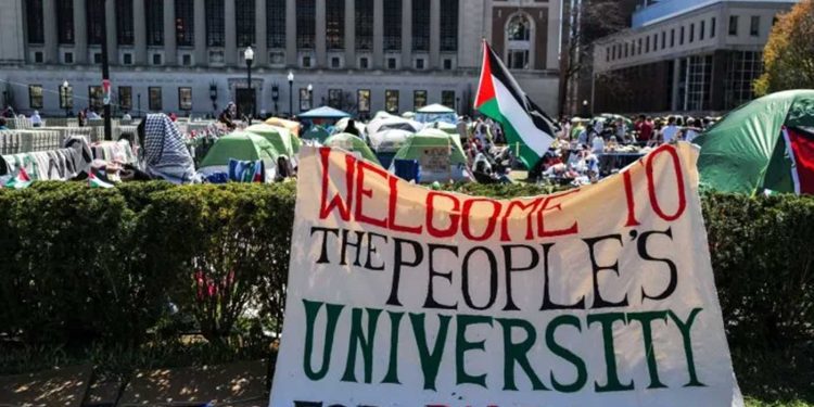 أحتجاجا على اعتقال طلاب موالين لفلسطين…إضراب هيئة التدريس في جامعة كولومبيا