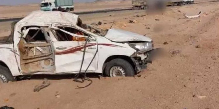 وفاة 9 اشخاص عقب إنقلاب سيارة نفعية بتمنراست