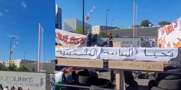 احتجاجات فرنسا…حصار مصنع صناعات عسكرية