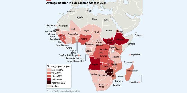 ما هي الدول الأعلى تضخمًا في إفريقيا ؟