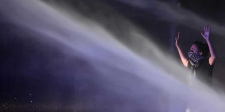 احتجاجات مؤيدة لفلسطين في أوديني الإيطالية قبل مباراة إسرائيل