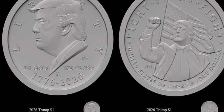 ترامب على عملة تذكارية احتفالاً بذكرى تأسيس أمريكا