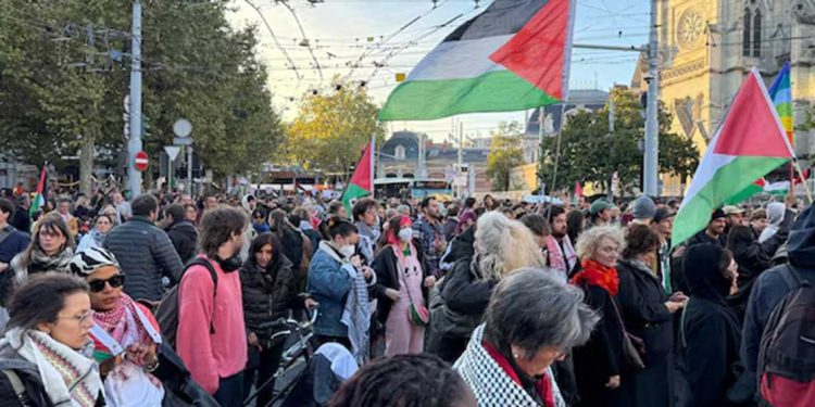 سويسرا…احتجاجات دعما لفلسطين