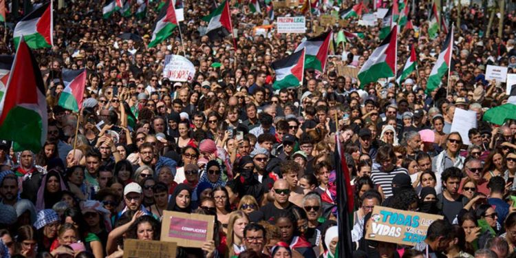 فرنسا واشنطن روما بريلن مرورا بستوكهولم و لندن…طوفان عالمي دعما لفلسطين