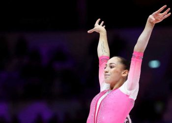 كيليا نمور تظفر بذهبية بطولة العالم للجمباز بجاكرتا