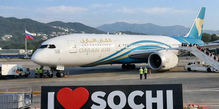 الطيران العُماني يطلق أولى رحلاته المباشرة إلى سوتشي الروسية